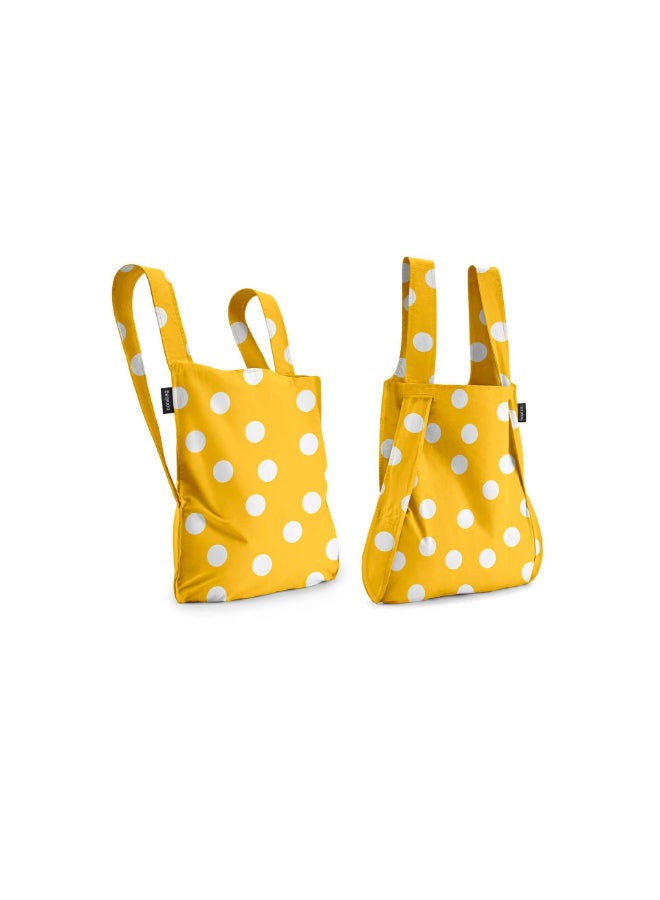 notabag Original Bag | Multi-functional Bag, Turns into BackPack, Spacious, Fashionable, Foldable into Pouch, Washable, Eco-Friendly, Holds up to 15kg, for Daily Use, Shopping Bag - Golden Dots  - Image 2