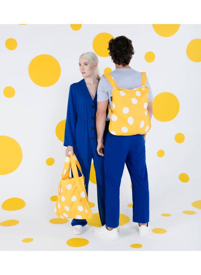 notabag Original Bag | Multi-functional Bag, Turns into BackPack, Spacious, Fashionable, Foldable into Pouch, Washable, Eco-Friendly, Holds up to 15kg, for Daily Use, Shopping Bag - Golden Dots  - Image 5