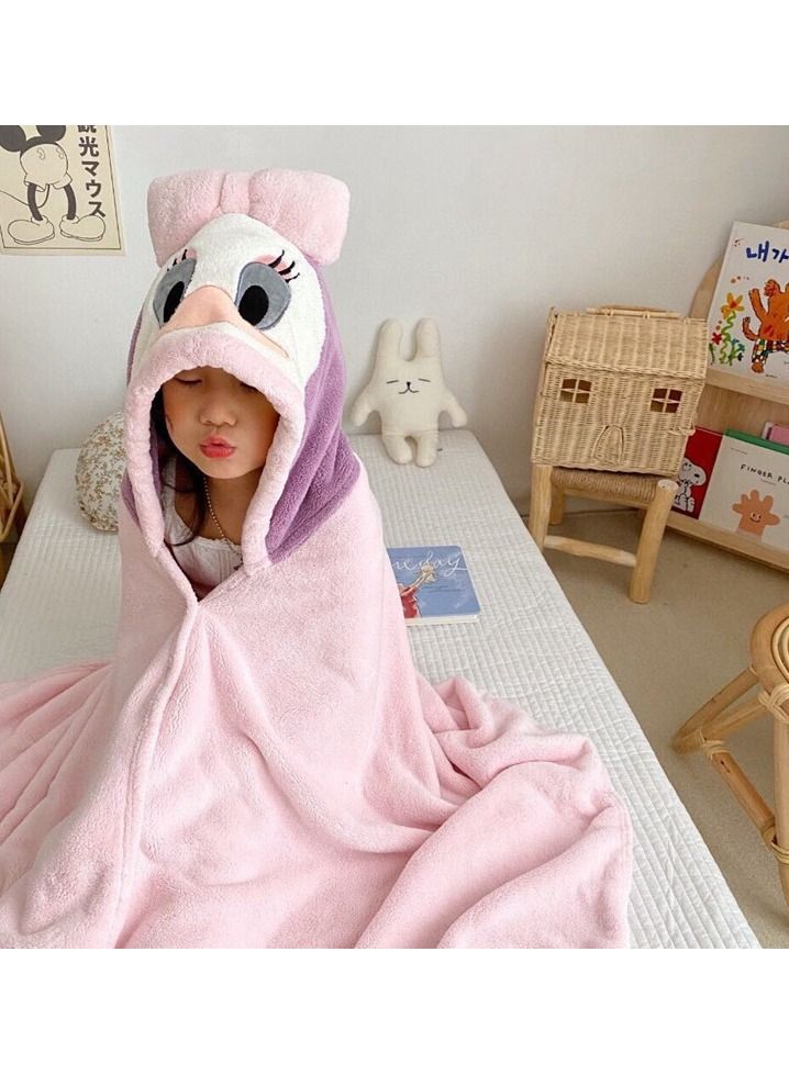 Cartoon Printed With Hood Fine Fiber Cloaks Bath Towels