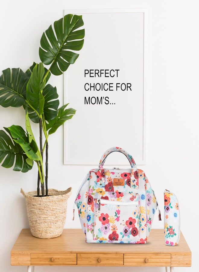 Motherly Nano Diaper Bag for Mothers for Travel- Combo Set with Accessories, Small Maternity Handbag for Newborn Baby,Multiple Pockets Water Resistant Baby Bag (Garden Glam) - Image 4