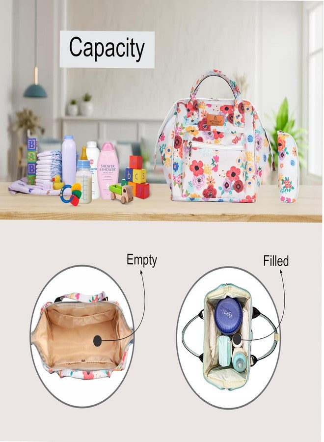 Motherly Nano Diaper Bag for Mothers for Travel- Combo Set with Accessories, Small Maternity Handbag for Newborn Baby,Multiple Pockets Water Resistant Baby Bag (Garden Glam) - Image 5