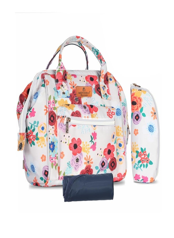 Motherly Nano Diaper Bag for Mothers for Travel- Combo Set with Accessories, Small Maternity Handbag for Newborn Baby,Multiple Pockets Water Resistant Baby Bag (Garden Glam) - Image 1