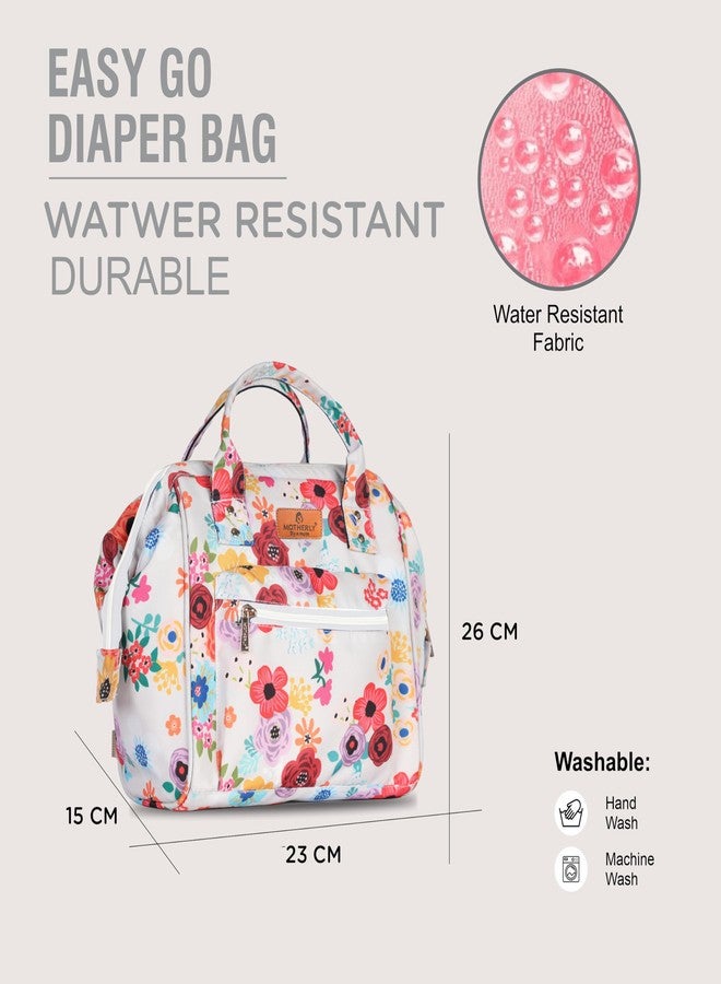 Motherly Nano Diaper Bag for Mothers for Travel- Combo Set with Accessories, Small Maternity Handbag for Newborn Baby,Multiple Pockets Water Resistant Baby Bag (Garden Glam) - Image 2