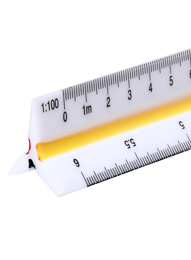 Aruicheng Architectural Scale Ruler 12 Inch Scale Ruler Engineering Engineer Scale Architect Drafting Ruler Architecture Triangular Ruler for Blueprints Drafting Tools for Architects Engineers Draftsman - Image 1