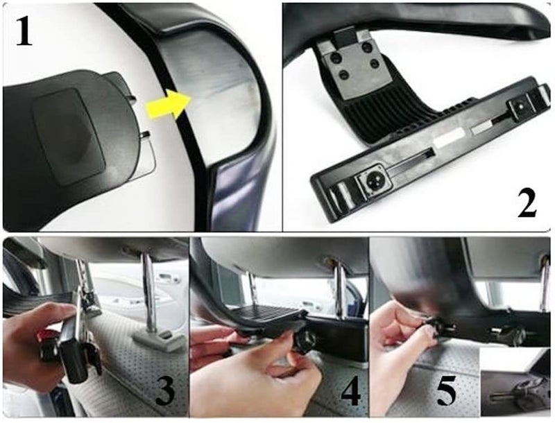 FYCAN FYCAN Coat Clothes Jacket Dress Shirts Suit Tie Cap Hanger Hook Headrest Mount Seat Back Organizer Black  - Image 5