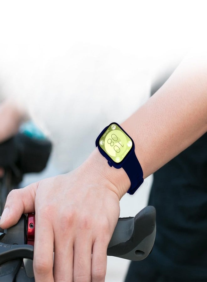 جراب Yrzper متوافق مع ساعة هواوي Watch Fit 3 مع سوار متين للرجال والنساء، مصنوع من السيليكون خفيف الوزن، مناسب للرياضة، يوفر حماية فائقة ضد السقوط، جراب مقاوم للصدمات لساعة هواوي Watch Fit 3 (أزرق) - Image 3