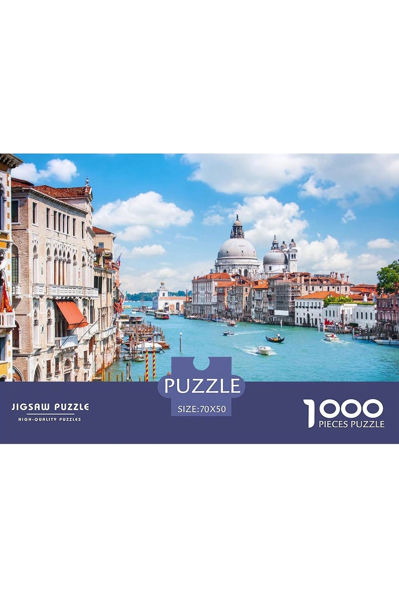 1000-Piece Jigsaw Puzzle, Venice Italy Scene Jigsaw Puzzle, DIY Toys for Creative Gift Home Decor, Challenging Mini Jigsaw Puzzle with Micro Pieces, Educational and Decompression Activity  for Adults & Teens - Image 2