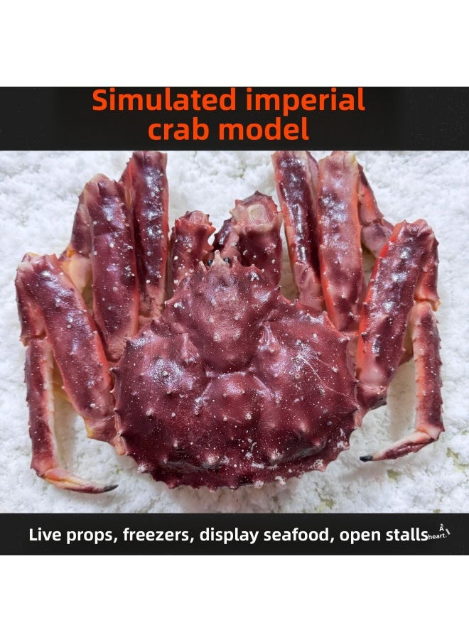 Generic - Simulation King Crab Model Seafood Ice Table Decorative Ornaments Live Shooting Props Seafood Sales Display-Color:The Little Emperor Crab Model With Open Legs - Image 1