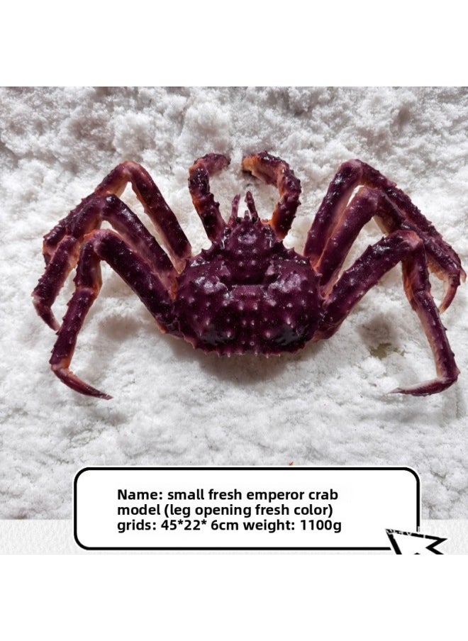 Generic - Simulation King Crab Model Seafood Ice Table Decorative Ornaments Live Shooting Props Seafood Sales Display-Color:The Little Emperor Crab Model With Open Legs - Image 1