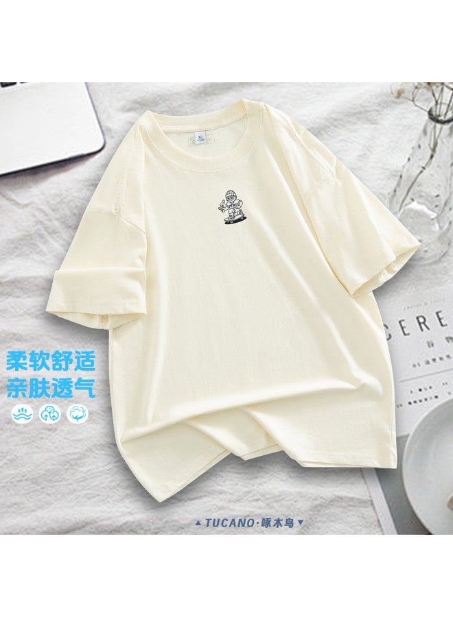 Tucano men's Short Sleeve T-shirt - Summer Cotton Casual Simple Sporty Printed Round Neck Tee - Image 2