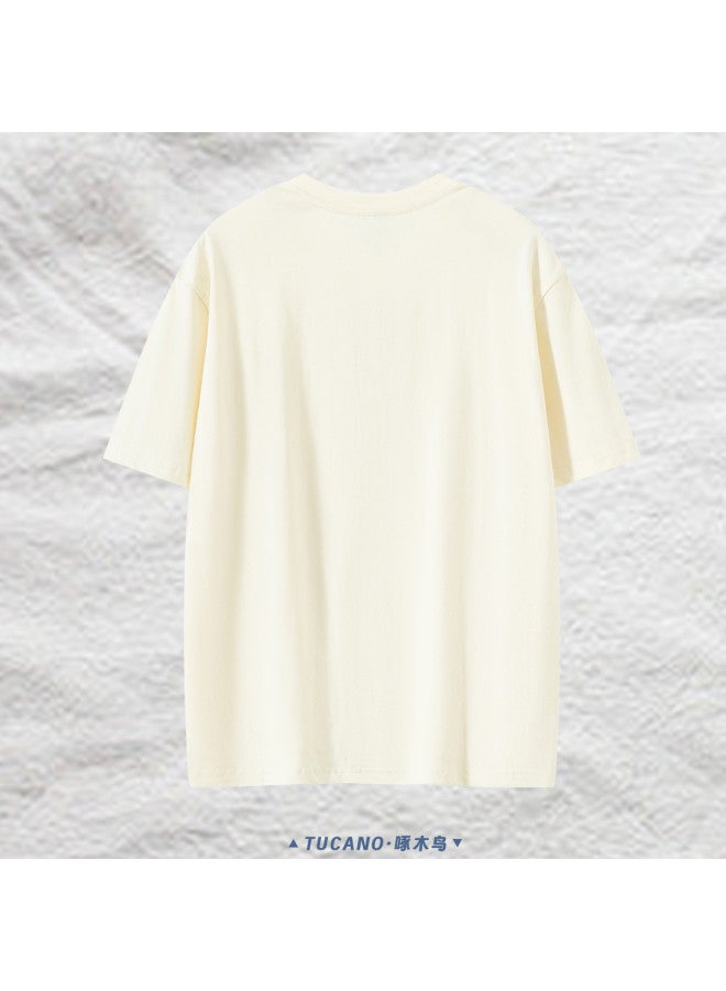 Tucano men's Short Sleeve T-shirt - Summer Cotton Casual Simple Sporty Printed Round Neck Tee - Image 3