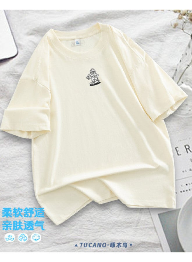 Tucano men's Short Sleeve T-shirt - Summer Cotton Casual Simple Sporty Printed Round Neck Tee - Image 1