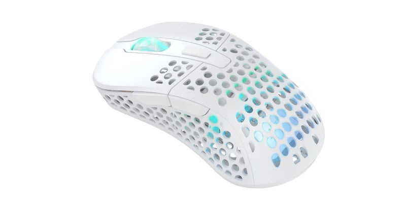 Xtrfy M4 Wireless, Wireless Ultra-Light Gaming Mouse, Optimised for E-Sports, 2.4 GHz, RF RGB Lighting, Adaptable Ergonomic Right-Handed Mouse, Rechargeable, White - Image 1