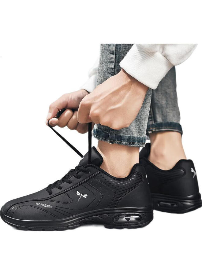 RED DRAGONFLY Hongqingting Men'S Casual Shoes, Air Cushion Heightening Sneakers, Versatile Small Black Shoes, Soft-Soled Men'S Shoes, C0191186, Black, Size 39 - Image 2