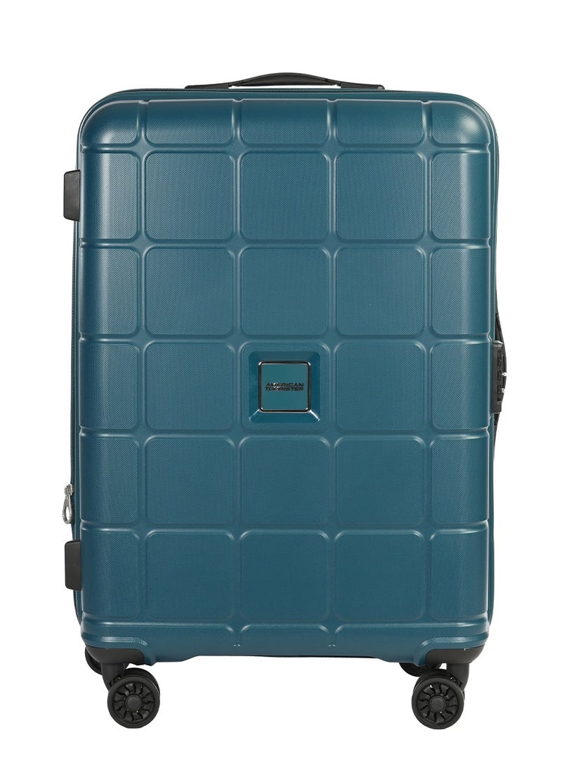AMERICAN TOURISTER Hundo Suitcase V2, Check-In Size 68 cm / 25 inch, 4 Spinner Wheels, Hard Top, PP, Deep Teal|Spacious Interior|TSA Combination Lock|Expandable - 3 Years International Warranty - Image 4