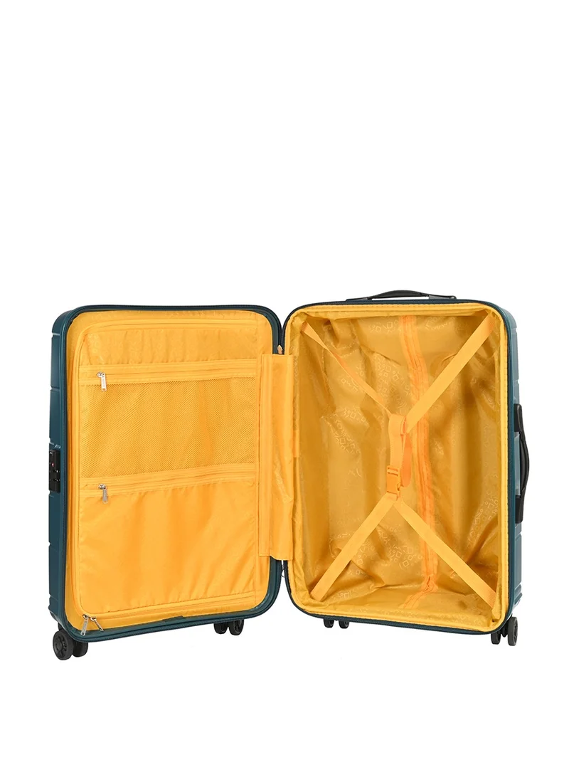 American Tourister  Hundo Suitcase V2, Check-In Size 68 cm / 25 inch, 4 Spinner Wheels, Hard Top, PP, Deep Teal|Spacious Interior|TSA Combination Lock|Expandable - 3 Years International Warranty  | Best Price UAE