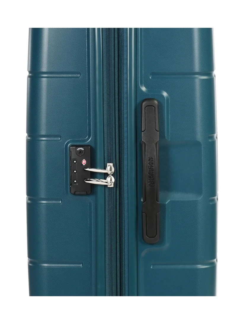 American Tourister  Hundo Suitcase V2, Check-In Size 68 cm / 25 inch, 4 Spinner Wheels, Hard Top, PP, Deep Teal|Spacious Interior|TSA Combination Lock|Expandable - 3 Years International Warranty  | Best Price UAE