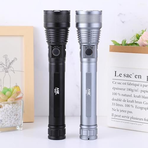 MZ M982 (Rechargeable LED Metal Torch) Zoomable 5 Modes Flashlight, Super Bright 200 W LED Light with 2400mAh Battery - Image 4