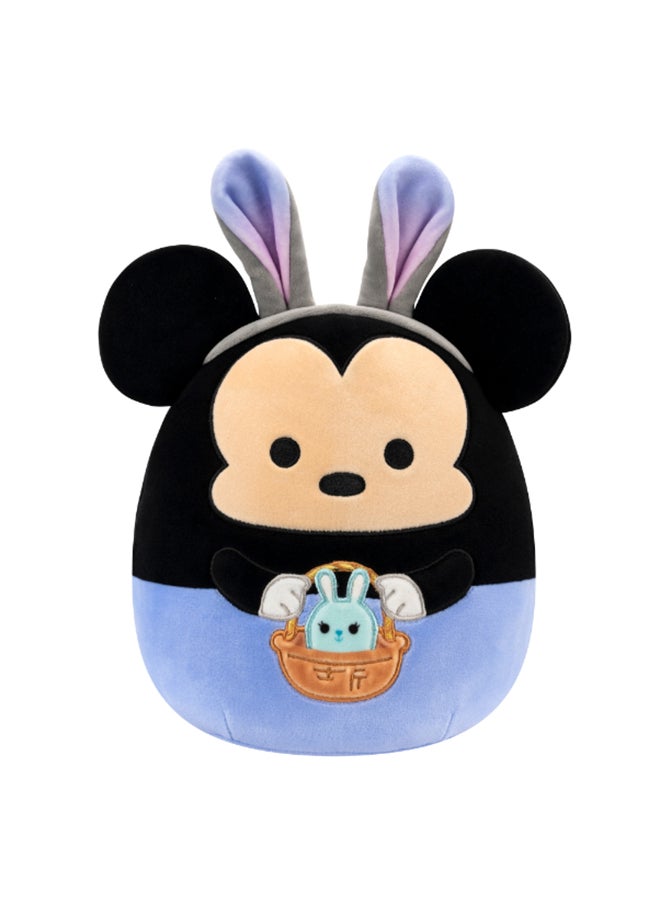 Squishmallows 8 inch Mickey in Blue Pants Bunny Ears , Officially Licensed Kellytoy Plush Toy, Colorful Soft Toy, Gift for Kids, Girls & Boys Washable Squishy Stuff Toy Multicolor All Age  - Image 1