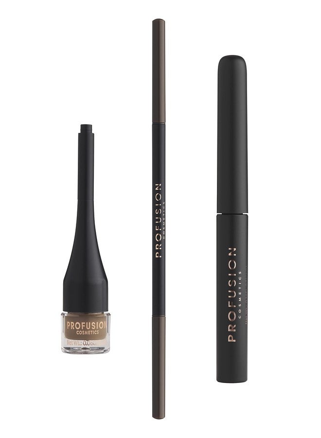 Profusion Cosmetics Ultimate (Brow Sculpt Sculpt Gel + Pomade + Pencil - Dark Brown 4ml + 1.8g + 0.07g) 1's - Image 2