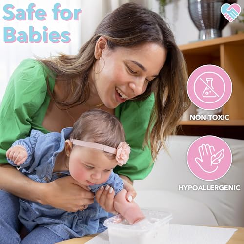 Luna Bean Baby Footprint & Hand Casting Kit (4 Pack) Newborn Keepsake Foot Hand Mold Kit - Baby Shower New Mom Gifts - Image 3