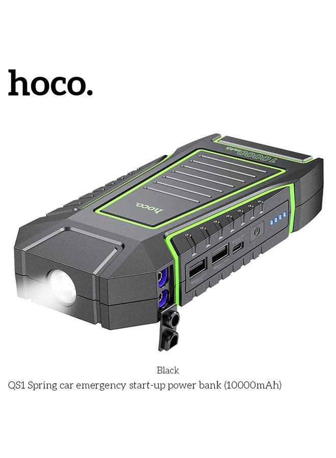 hoco. Power bank QS1 Spring jump starter 10000mAh(Black) - Image 2