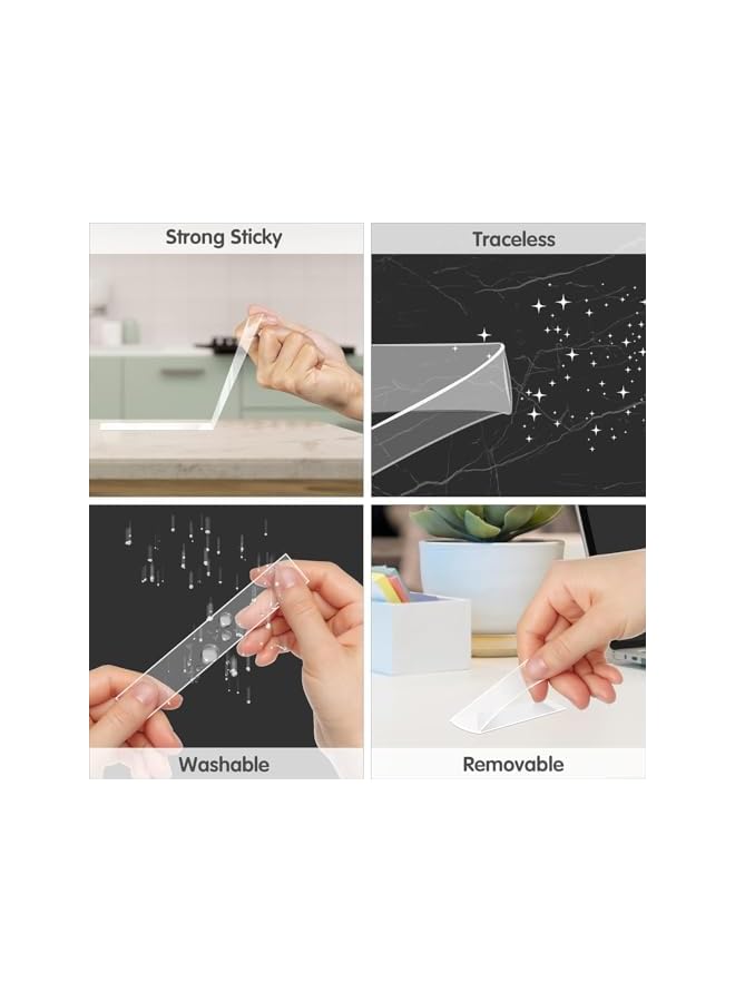 PROMASS promass Double Sided Tape Heavy Duty, Waterproof Acrylic Double Sided Adhesive Clear Tape, Removable Sticky Tape for Walls/Carpet/Wood(3M x 3CM x 2MM)  - Image 3