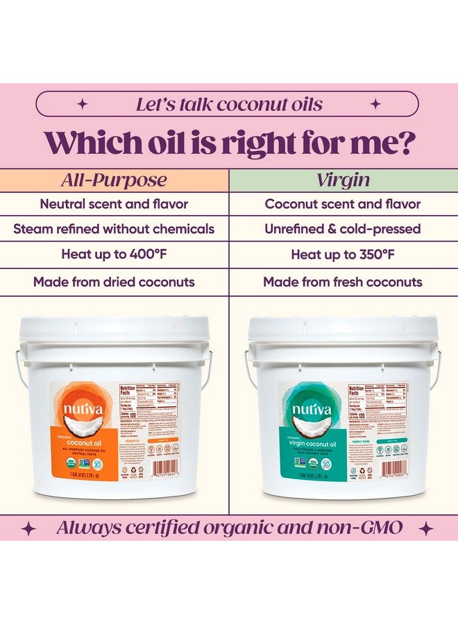 نوتيفا زيت جوز الهند العضوي المكرر بالبخار من نوتيفا، 128 أونصة سائلة - Image 3