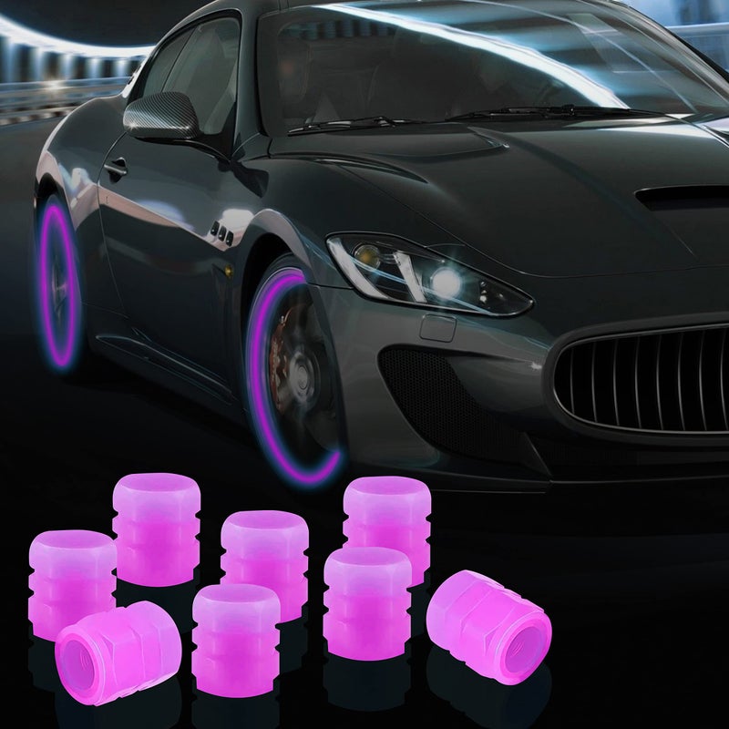 Yungeln 8Pcs Noctilucous Tire Air Caps CoverFluorescent Car Tire Valve CapsGlowing Tire Valve Stem CapsUniversal Tire Valve Stem Covers for CarTruckSUV - Image 3