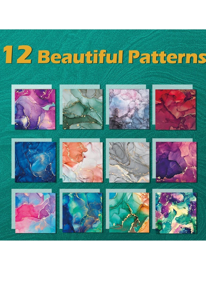 24 Sheets Scrapbook Paper Set, 6x6 Cardstock Pads, Single-Sided Decorative Craft Paper for Scrap DIY Photo Albums, Writing, Card Making - Image 3