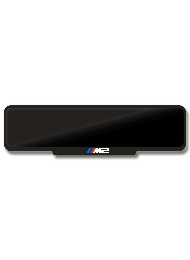 DXBSTAMPS M2 Number Plate Frame – Glossy Black Finish – BMW M Sport Design – Easy Mount with Strong Tape – Three Size Options  - Image 1