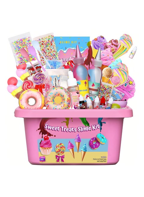DIY Slime Kit for Kids-Non-Sticky Soft Scented to Make Cloud Slime Foam Slime Butter Slime Unicorn Slime Candy Slime with Charms Stress Relief Party Favors Great Gift Idea