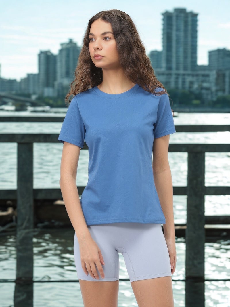 Nobero Women Regular fit Solid Tees - Image 1