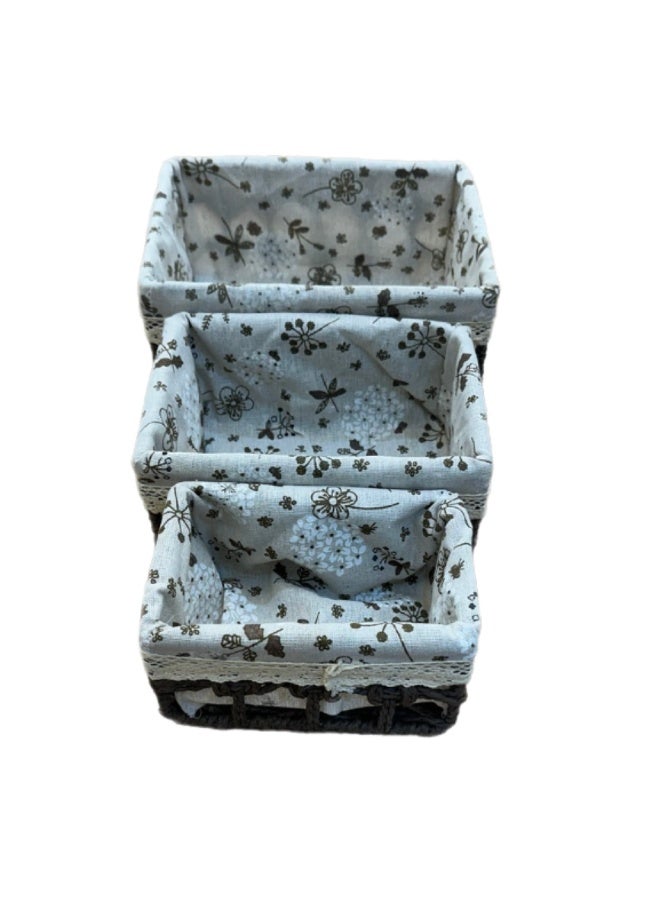 طقم سلال تخزين أنيق وعملي مكون من 3 قطع - Image 3