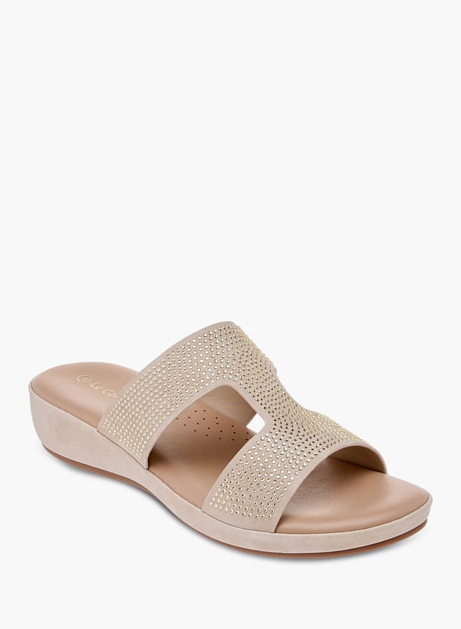 Le Confort Women Embellished Slip-On Sandals - Image 2