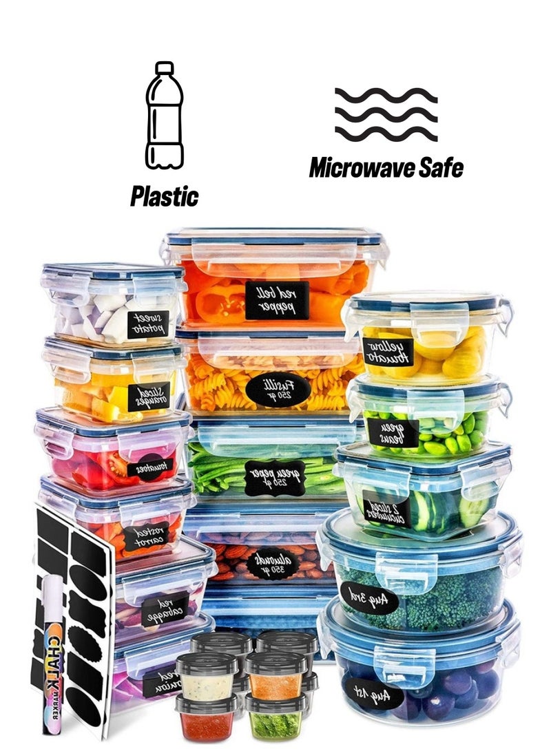 Captaintech 24Pcs Meal Preparation Containers, Food Storage Containers with Lids, Lunch Containers for Kitchen Organization  - Image 1