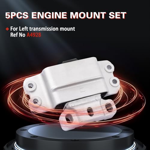 QRYIPPDM 5pc Engine Motor & Transmission Mount Kit for 2005-2010 Jetta 2.0L Beetle 2.5L 2006-2014 Golf 2.5L 2012-2014 Passat 2006-2009 Rabbit - Image 4