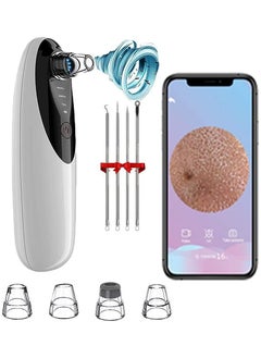 DMG Blackhead Remover Vacuum,Blackhead Remover with Camera(Wifi Real-Time Skin Screen) Upgraded Face Suction Pore Cleanser and 4 Replaceable Probes and a 4-piece set of Acne Blackhead Removal Tools