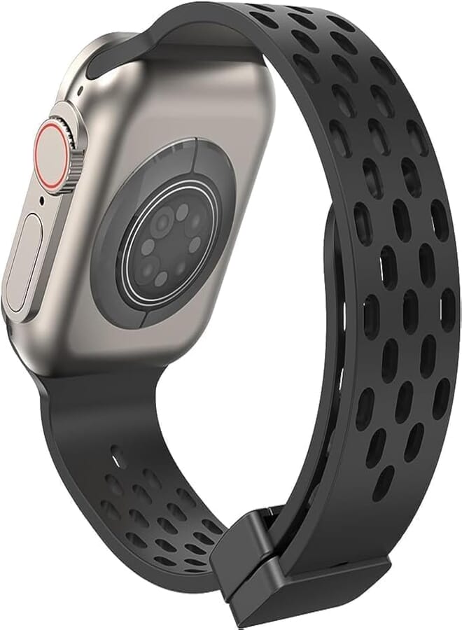 Next Next store Compatible with Apple Watch Band 49mm 45mm 44mm 42mm, Breathable Soft Silicone Sport Strap with Magnetic Clasp for Women Men, Series SE/8/7/6/5/4/3/2/1/Ultra