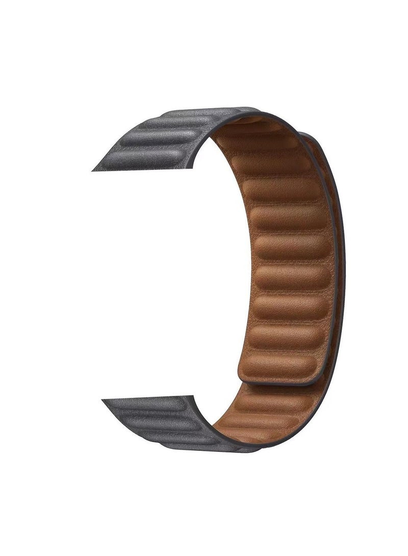 Compatible with Apple Watch Band 45mm 44mm 42mm, Genuine Leather Watch Strap Replacement for Apple Watch Series 7/6/5/4/SE/3/2/1 iWatch - Image 2