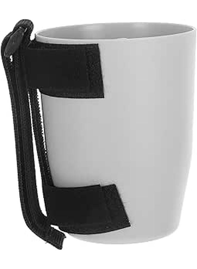 Elderly Drinking Cup With Hand Strap Cuff And Swallow Lid For Easy Brushing - Image 1