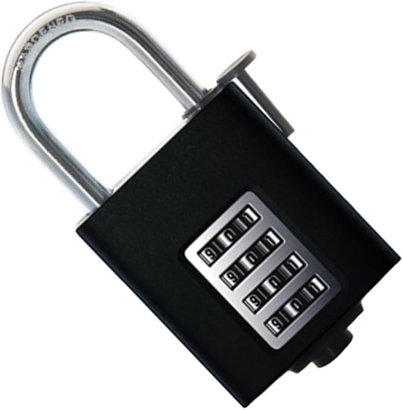 ميكيكيت قفل مركب مقاوم للماء من سبائك الزنك مع قفل رقمي مكون من 4 أرقام بدون مفتاح للبوابات الخارجية والأسوار وخزائن الصالات الرياضية - Image 2