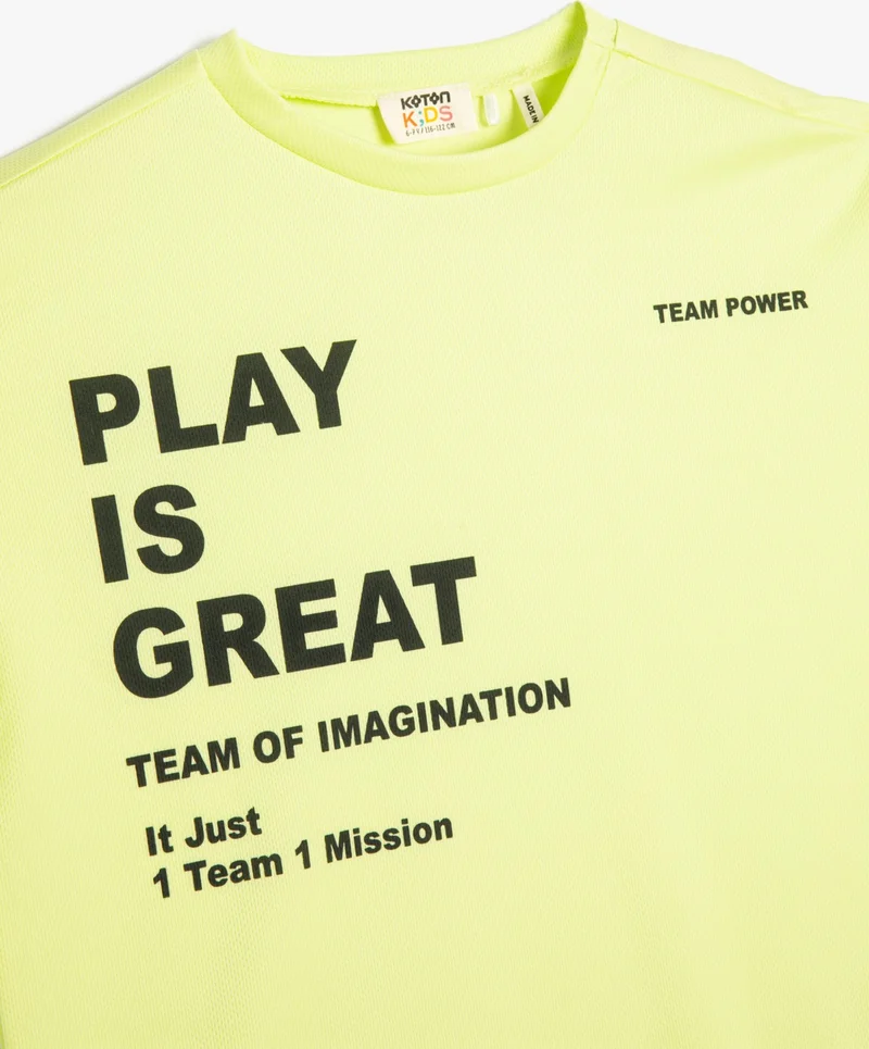 كوتون T-Shirt Printed Short Sleeve Crew Neck Cotton