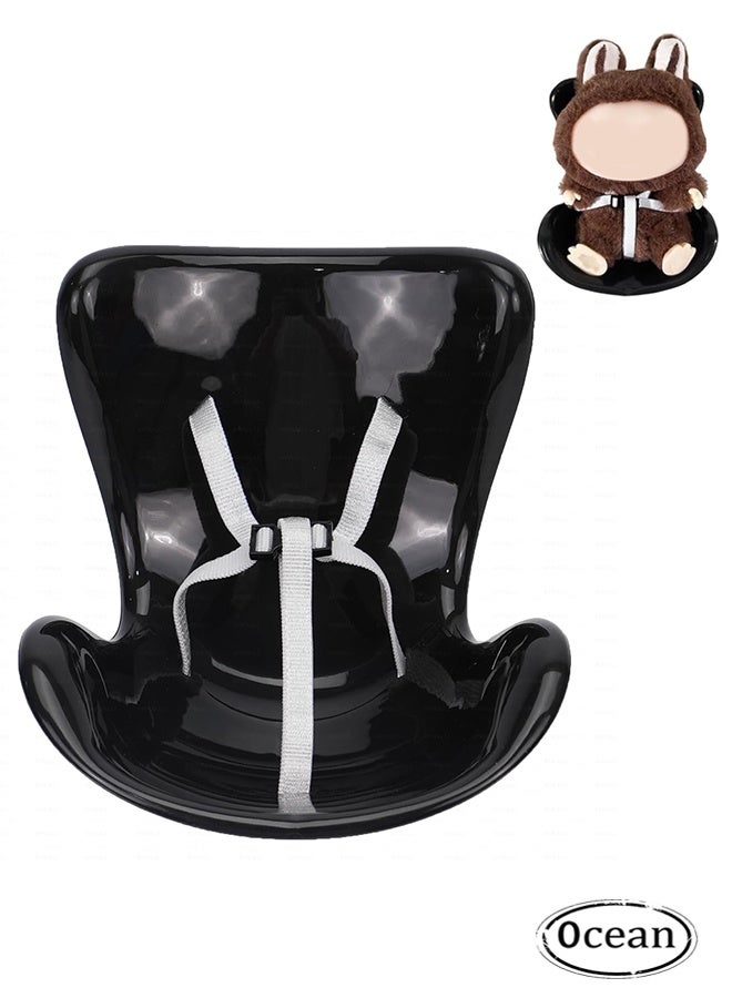 Ocean Car Seat for Dolls, Miniature Air Vent Clip Doll Seat for Car, Car Ornaments for Doll Display, Doll Accessory for Collectors & Interior Decor, Black (Doll Not Included) - Image 1
