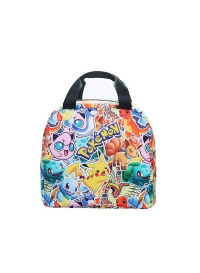 Pokemon pet elf pikachu Pikachu lunch bag for primary and secondary school students children's ice bag,Pikachu meal bag-23 