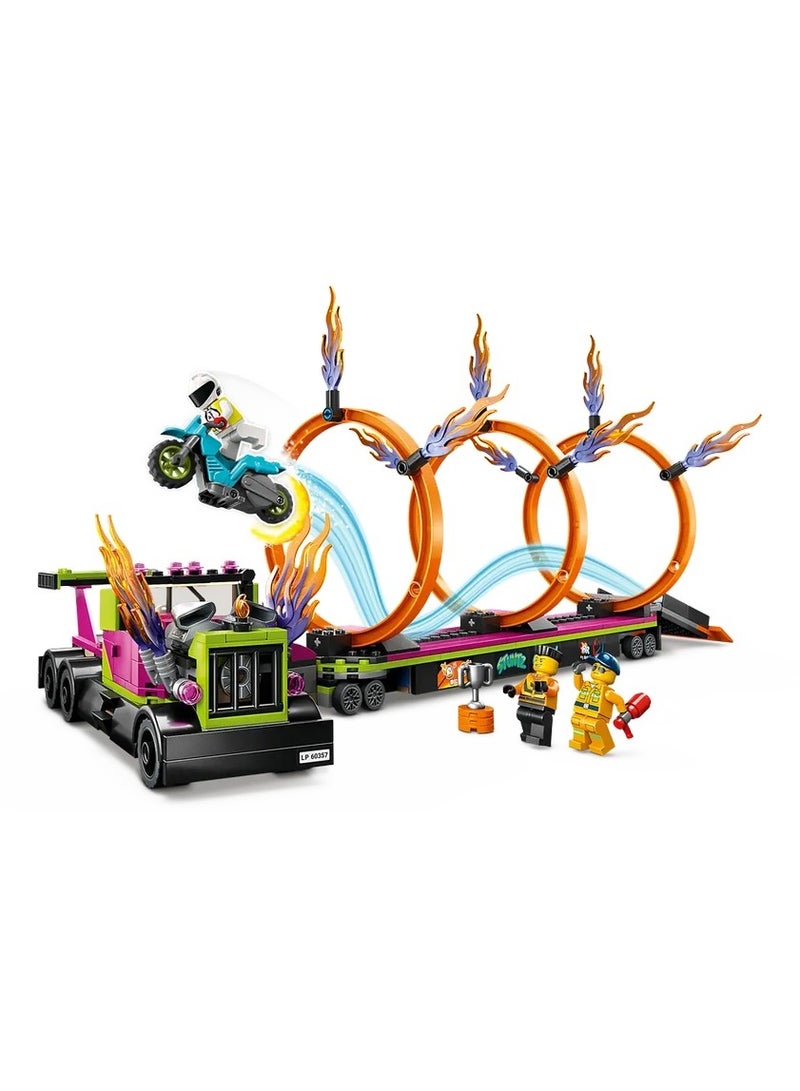 LEGO LEGO - Stunt Truck & Ring of Fire Challenge 479 Pieces - 60357 - Image 3