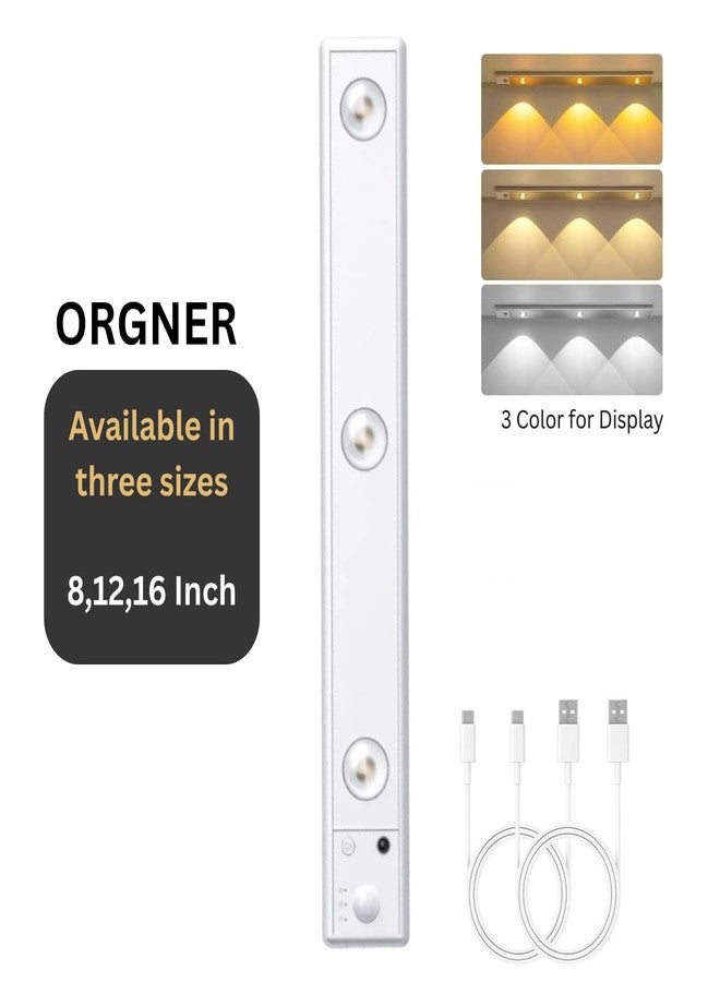 Orgner 8-Inch Eye CAT Motion Sensing Closet Light USB Rechargeable LED in 3 Colors Adjustable Brightness for Home Areas Like Countertops Pantries Shelves Wardrobes Cupboards and Drawers - Image 3