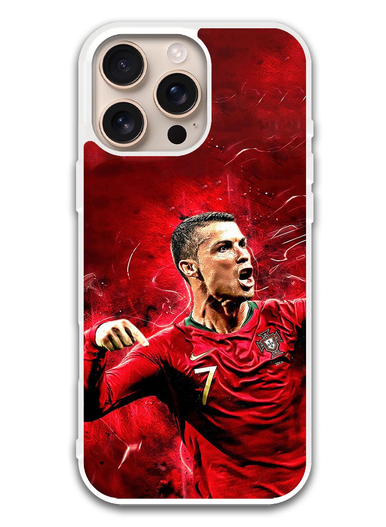 Theodor Protective Case Cover For APPLE IPHONE 16 Pro Cristiano Ronaldo (2) (White Bumper) - Image 1