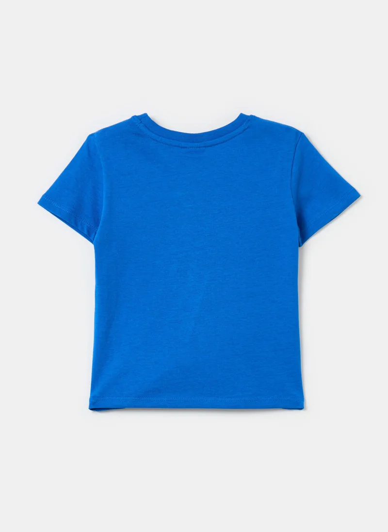 Ovs Cotton T-Shirt With Round Neck