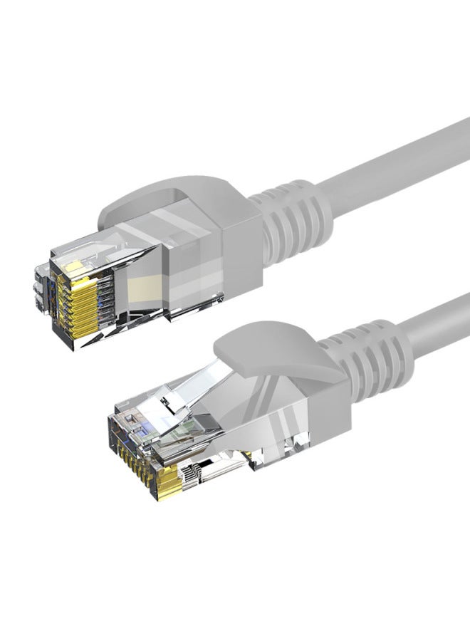 Five Kinds Of 100 Megabyte Network Cable Six Kinds Of Gigabit Broadband Router Finished Network Jumper Home Computer Network Cable-Color:Six Gray (foot Meter Copper Clad Aluminum)-Line Length:50 M  - Image 1